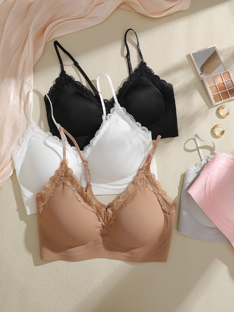 French Style Lace Bralette Fem – Bralette Wireless Soft Bewertung und Preis