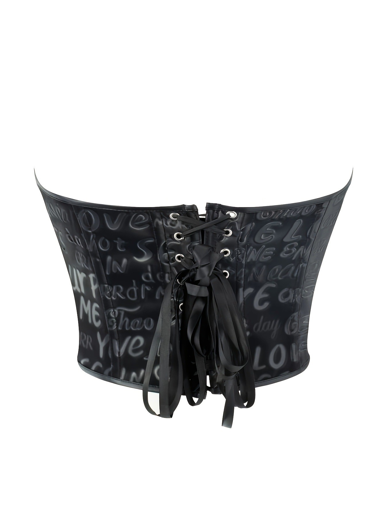 Black letter printed strapless – Corset Waist Cinch Bewertung und Preis
