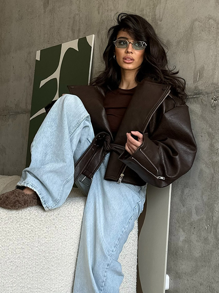 With Belt Leather Jacket Coat  – Corset Waist Cinch Bewertung und Preis