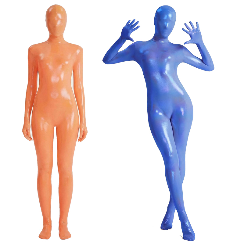 Women Shiny Gradient Zentai Bo – Shapewear Bodysuit Firm Bewertung und Preis