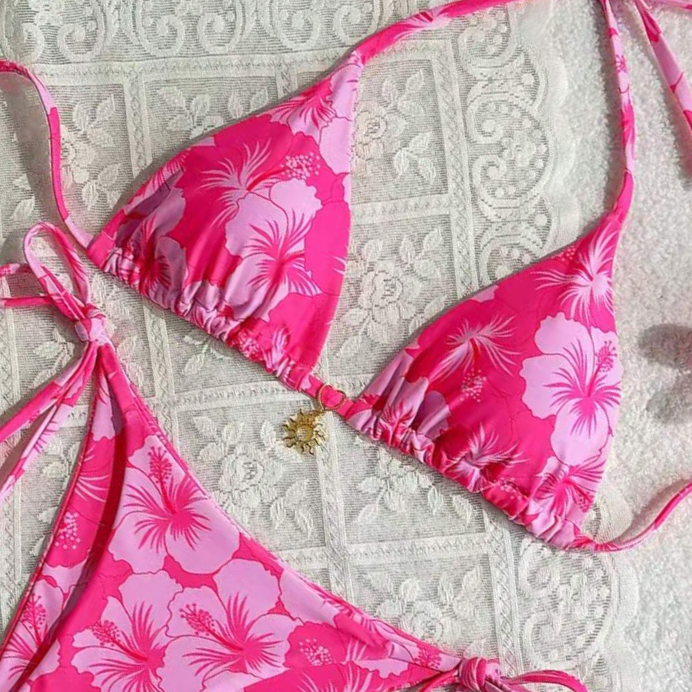 Women's Printed Vest Bikini+Th – Thong Bikini Women Bewertung und Preis