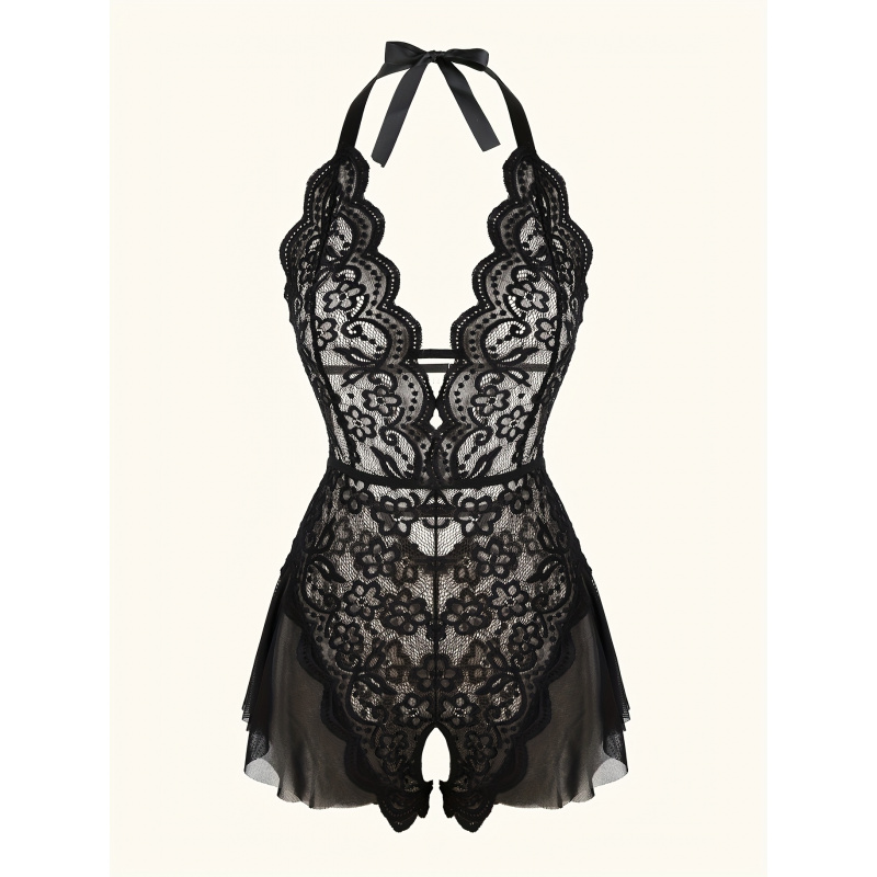 Charming Lace Mesh Teddy, Scal – Lace Teddy Lingerie Bewertung und Preis