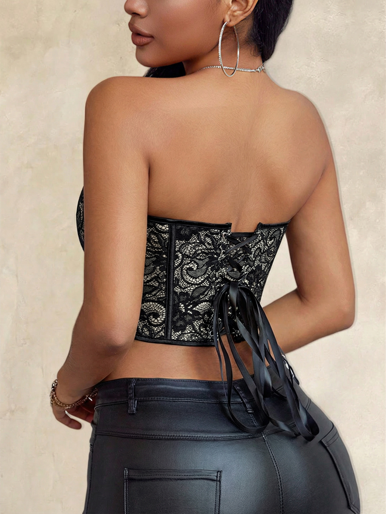 Sexy black lace heart-shaped s – Strapless Bra Backless Bewertung und Preis