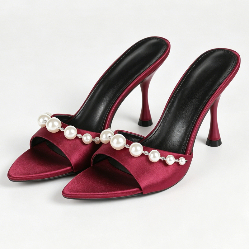Elegant Satin Heeled Sandals W – Slip Dress Satin Bewertung und Preis