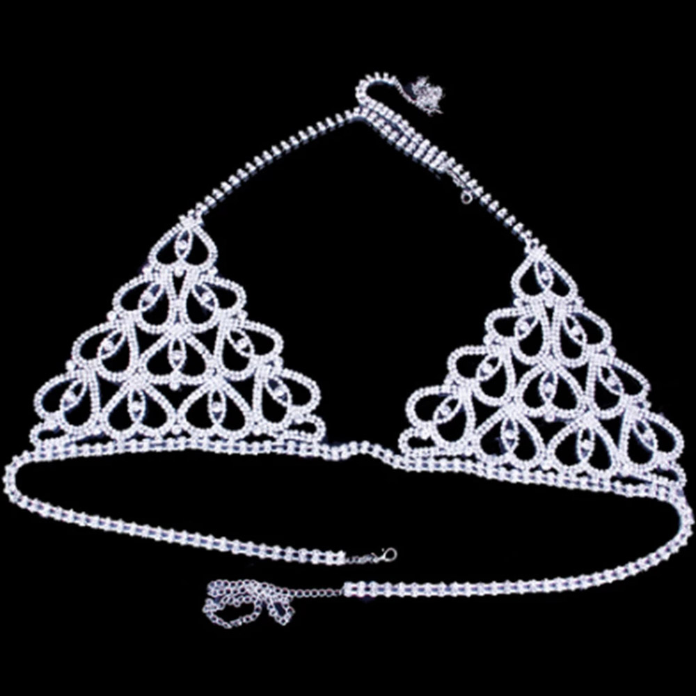 Fashion Rhinestone Heart Bra T – Thong Bikini Women Bewertung und Preis