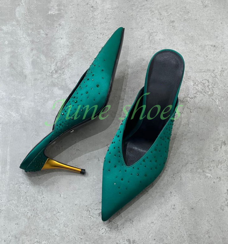 Lady Satin Dark Green Sequins  – Slip Dress Satin Bewertung und Preis