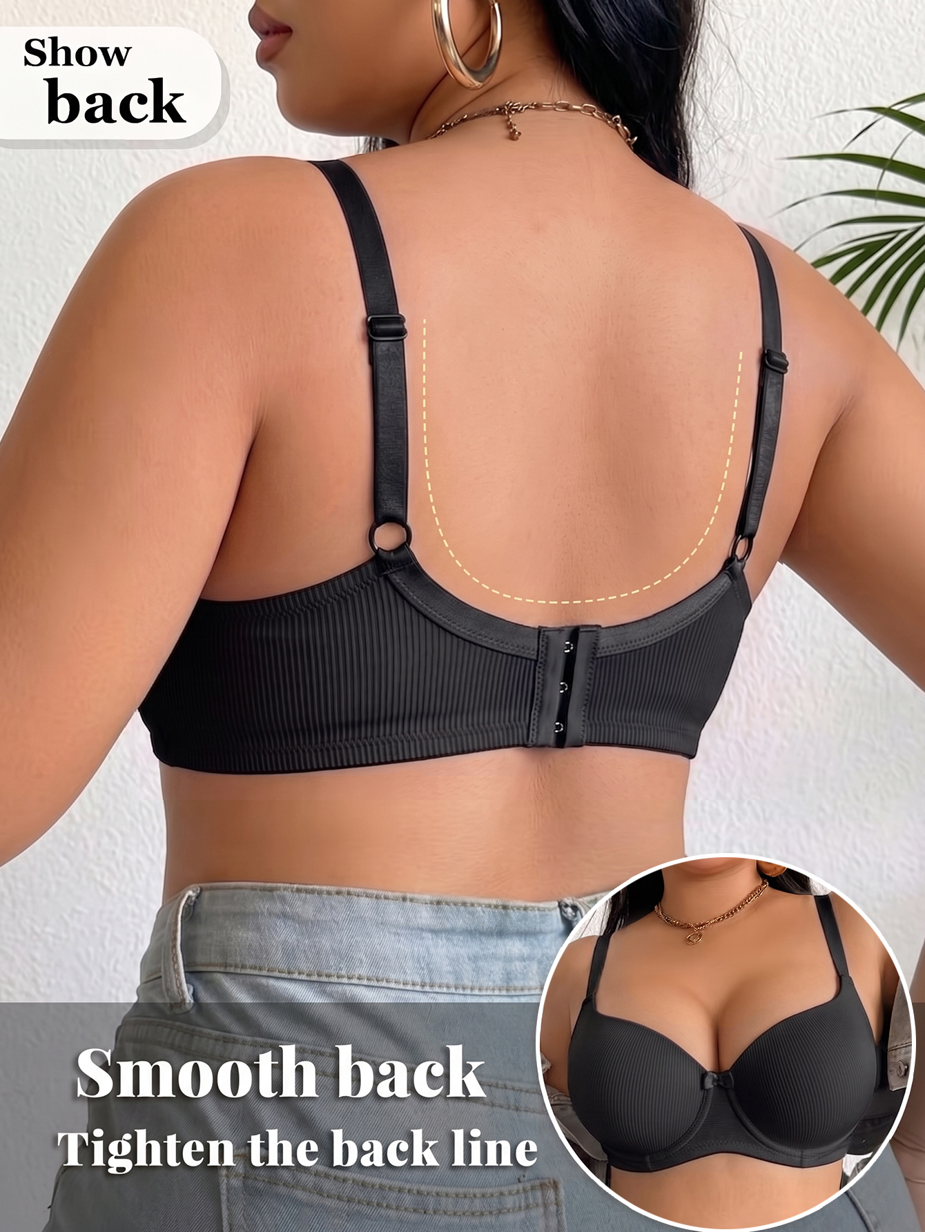 Plus Size Ribbed Women Bra Thi – Push Up Bra Padded Bewertung und Preis