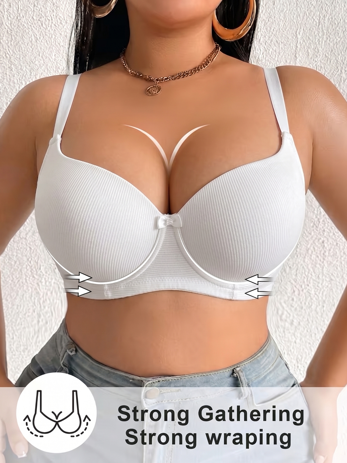 Plus Size Ribbed Women Bra Thi – Push Up Bra Padded Bewertung und Preis