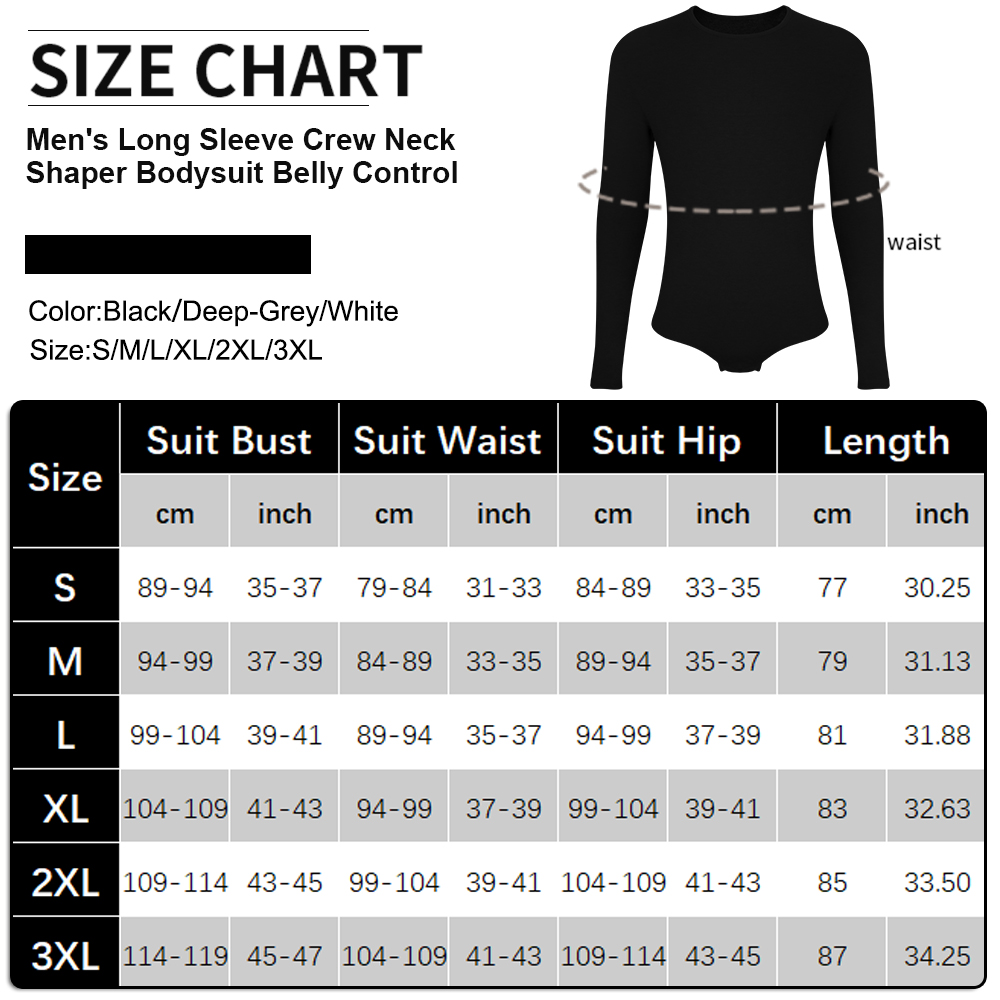 Mens Long Sleeve Bodysuit Full – Shapewear Bodysuit Firm Bewertung und Preis