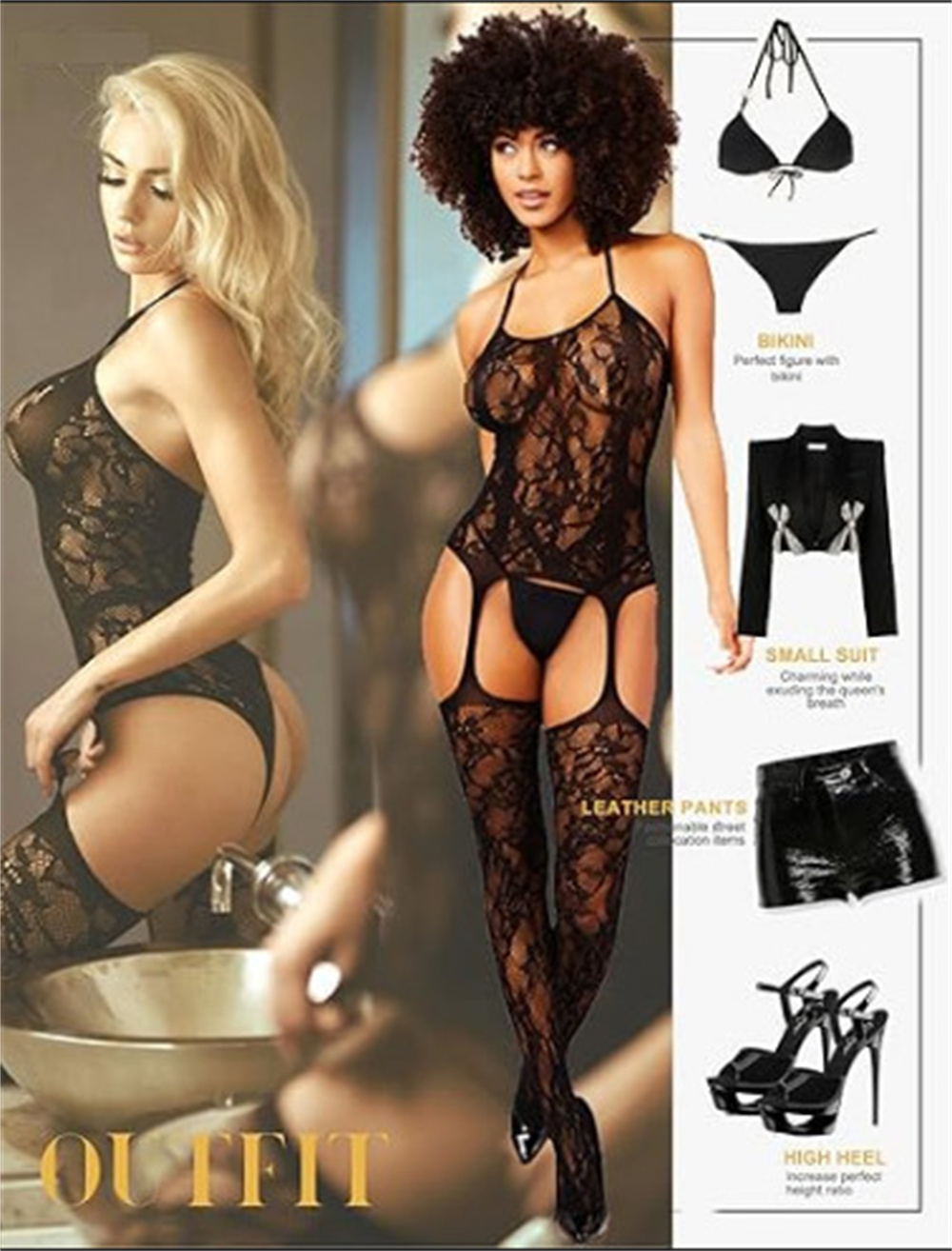 Womens Sexy Costumes Suit Lace – Bodystocking Fishnet Bewertung und Preis