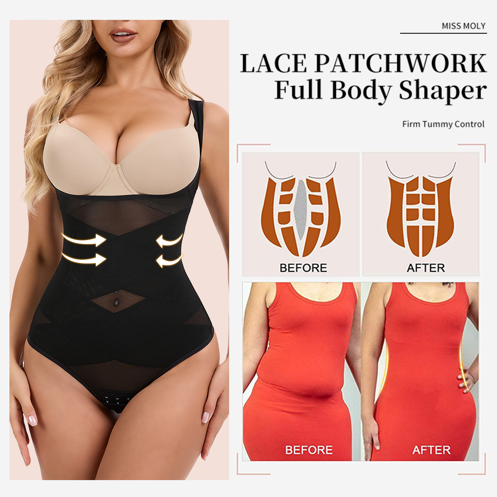 Mesh Thongs Bodysuit Shapewear – Shapewear Bodysuit Firm Bewertung und Preis